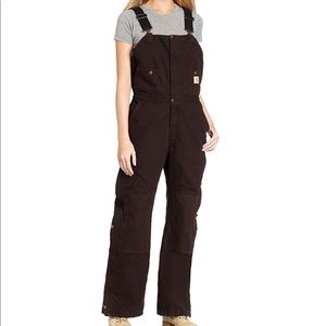 NWT! CARHARTT Brown bib overalls- Small